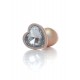 Плаг-прикраса Перлина Золоте Серце PLUG - Clear S