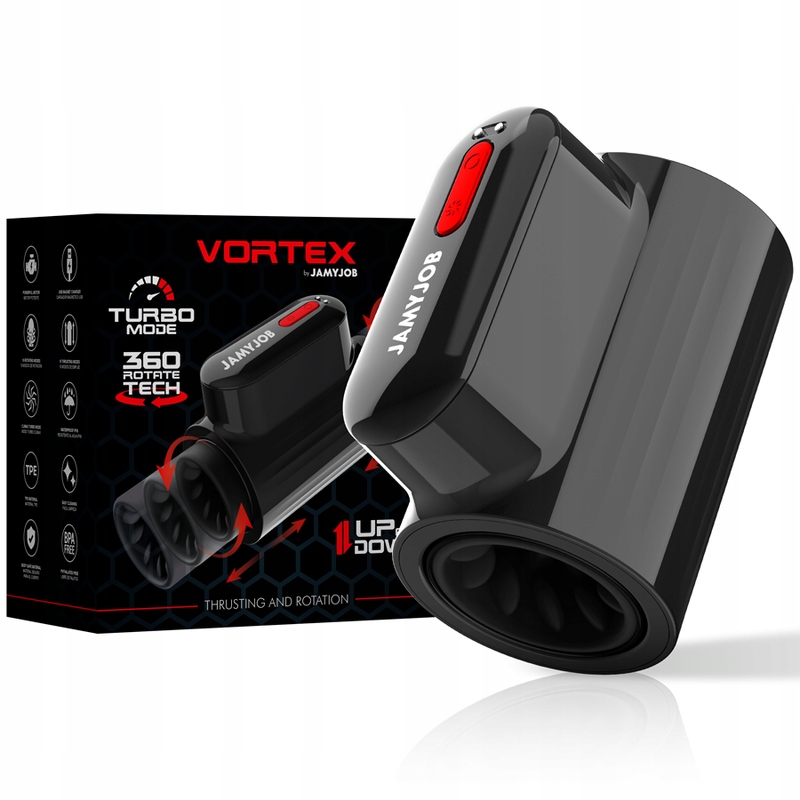 Мастурбатор JAMYJOB VORTEX USB обертання поштовхи 10 режимів