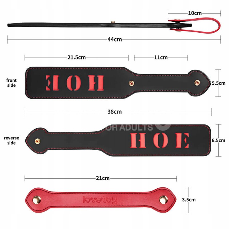Lovetoy Rebellion Reign Paddle HOE (38 см), шльопалка для сідниць з написом