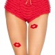 Колготки з принтом червоних губ KISS PRINT, сексуальний дизайн Leg Avenue, універсальний розмір