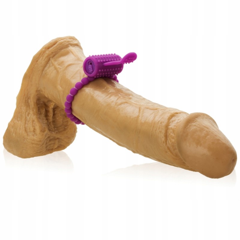 Кулькове Ерекційне Кільце Для Пеніса Вібрації Пропуски COCK RING Фіолетовий