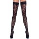 Панчохи самотримаючі Cottelli Legwear leo чорні силікон 30 den роз. 5