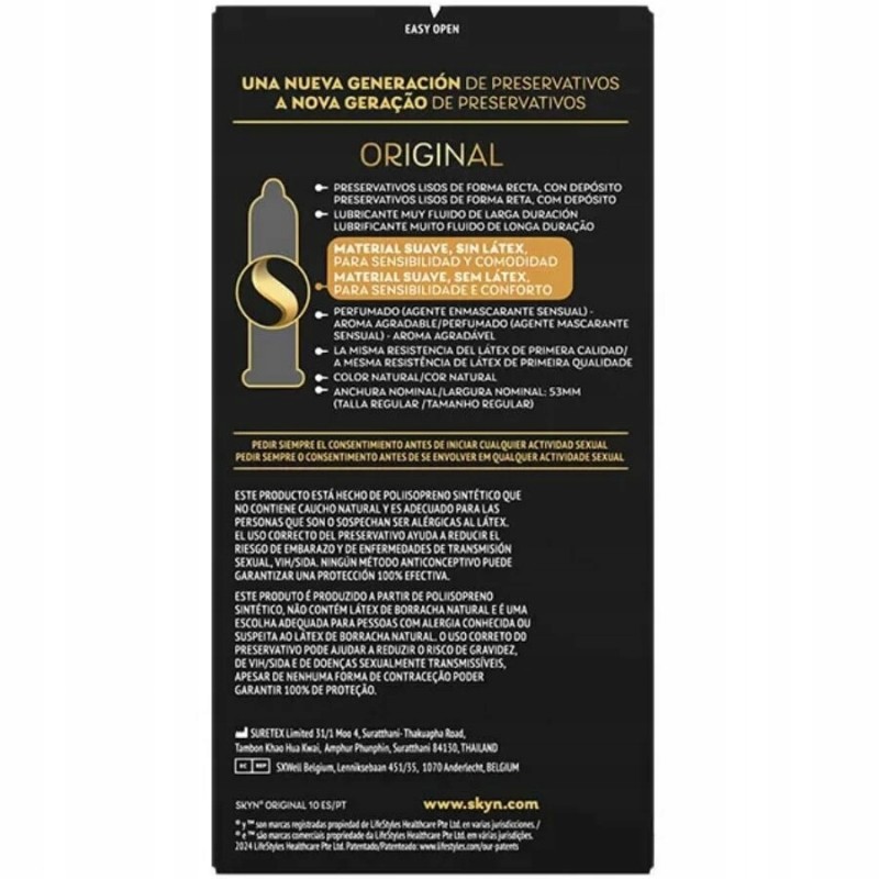 SKYN Original Natural Sensation презервативи без латексу, 10 шт.