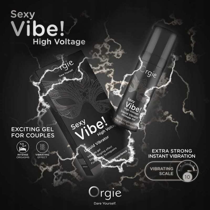 Інтимний вібраційний гель з ефектом поколювання High Voltage 15 мл, веганський