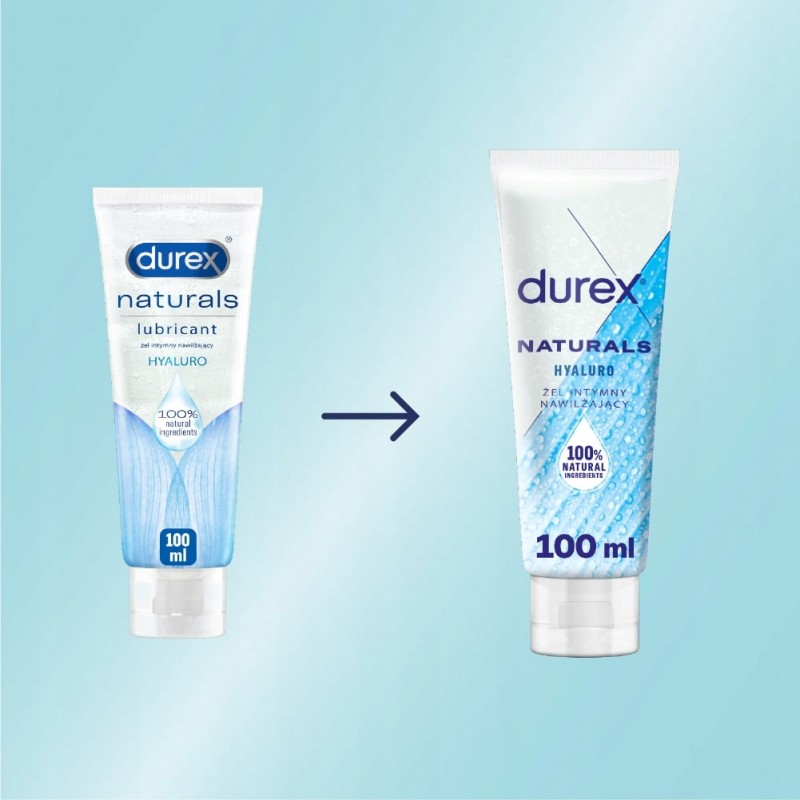 Інтильний гель DUREX NATURALS HYALURO Зволожуючий лубрикант на водній основі 100мл