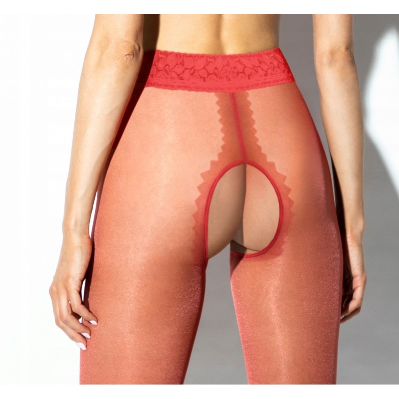 Панчохи Amour Hip Lace червоні, розмір 1/2, 30 ден
