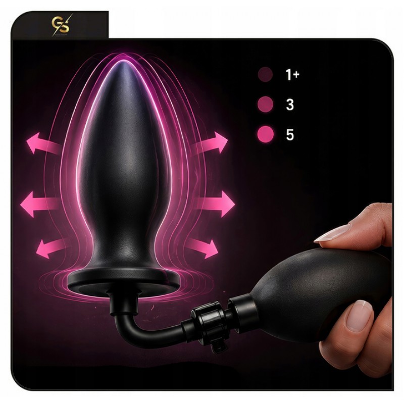 НАДУВНИЙ АНАЛЬНИЙ ПРОБКОВИЙ ДУПКА З НАСОСОМ BUTT PLUG + Бонус