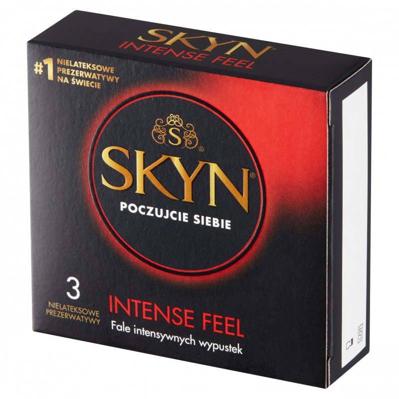 Презервативи SKYN INTENSE FEEL з рельєфом, безлатексні, стимулюючі, 3 шт.
