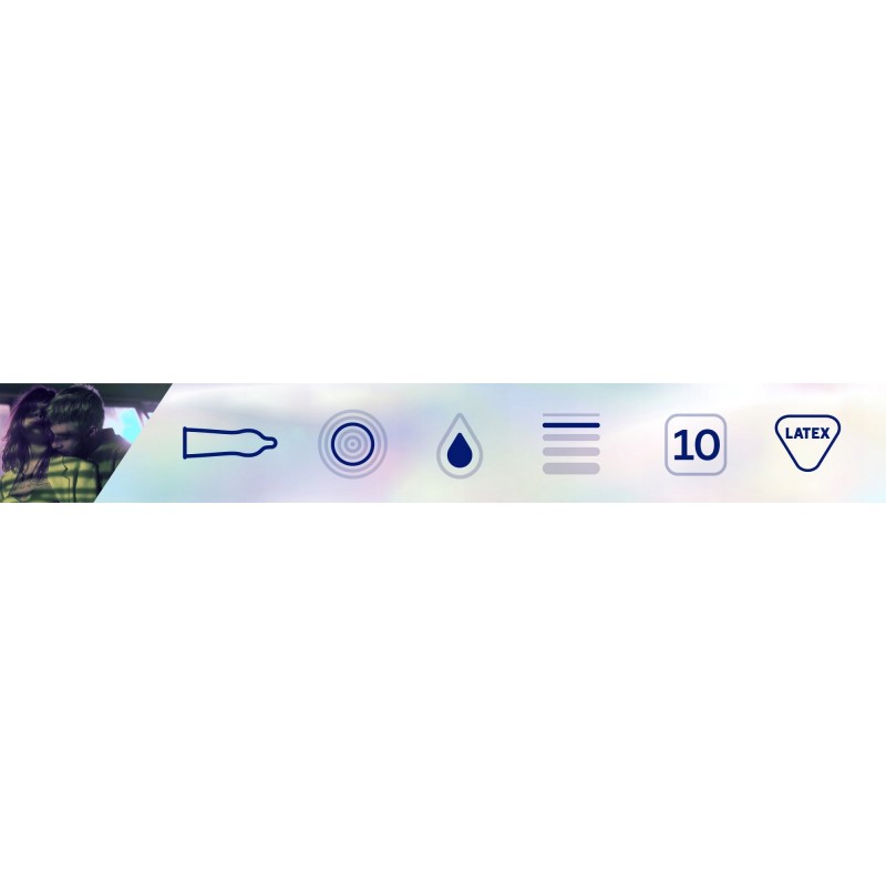 Презервативи DUREX INVISIBLE найтонші, припасовані, змащені, 10 шт.