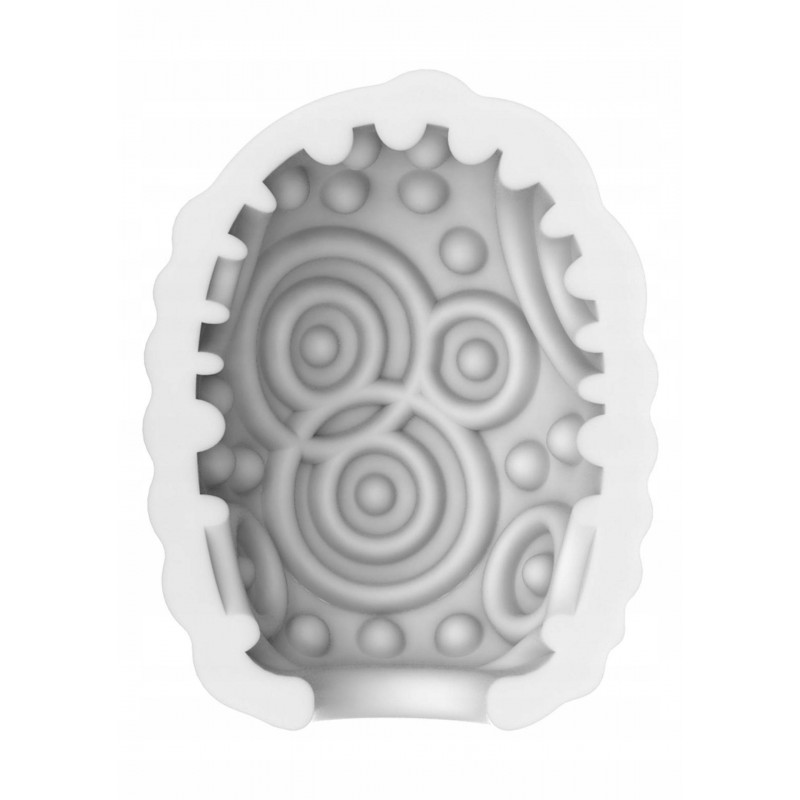МІНІ-МАСТУРБАТОР WAVE WHITE TOYJOY HERO ДУЖЕ ЕЛАСТИЧНИЙ ХВИЛЯСТІ ВИСТУПИ