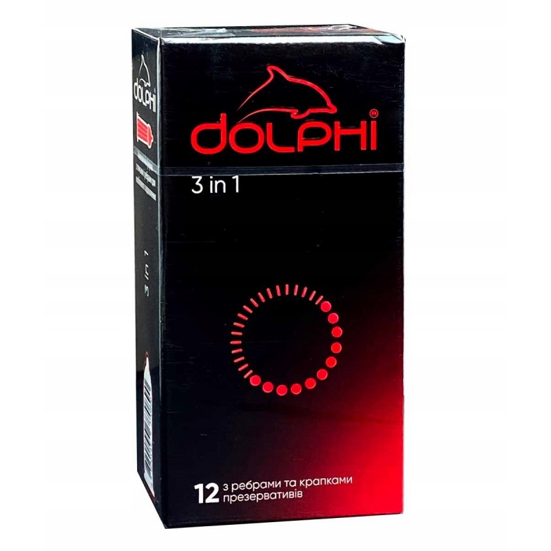 Презервативи Dolphi 3 в 1, 12 шт.