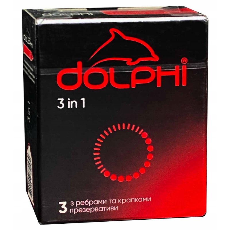 Презервативи Dolphi 3 в 1, 3 шт.