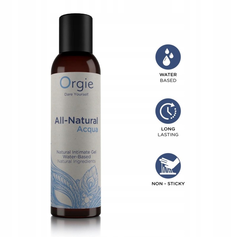 Інтимний гель ALL NATURAL на водній основі, без запаху, без парабенів, 150 мл