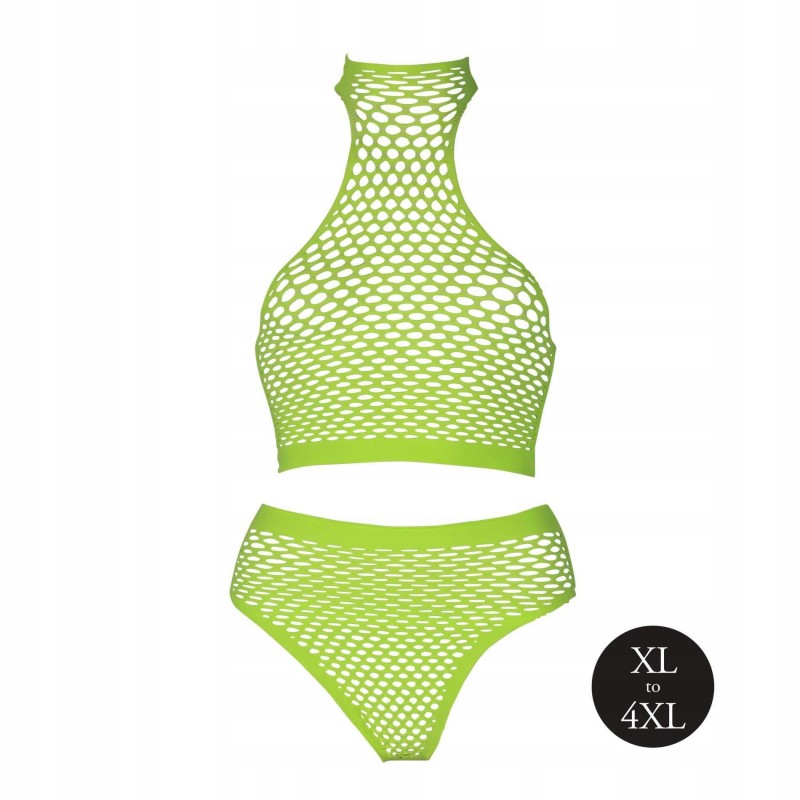 НЕОНОВА БІЛИЗНА ТОП ГОЛЬФ ТРУСИ ВИСОКА ТАЛІЯ UV АКТИВНІ XL/XXXXL