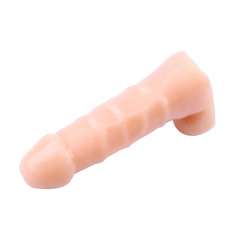 РЕАЛІСТИЧНИЙ DILDO ЗІ ШКІРИ, М'ЯКИЙ, БЕЗ ФТАЛАТІВ, З ВИРАЖЕНИМИ ВЕНАМИ ТА ЯЄЧКАМИ NO 06