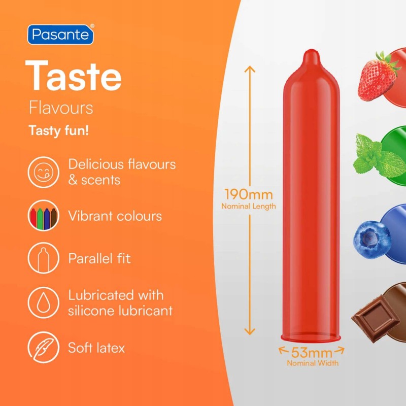 Pasante Blueberry Blast Презервативи, велика упаковка 144 шт.