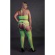 КОМПЛЕКТ БІЛИЗНИ НЕОНОВИЙ ТОП І ШКАРПЕТКИ UV АКТИВНИЙ XL/XXXXL