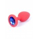 Плаг-прикраса Червоний Силіконовий ПЛАГ Маленький - Блакитний Діамант