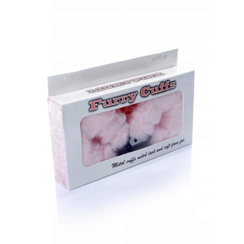 Наручники Fetish B - Series - Furry Cuffs Light Pink (Рожеві наручники з хутром серії Fetish B)