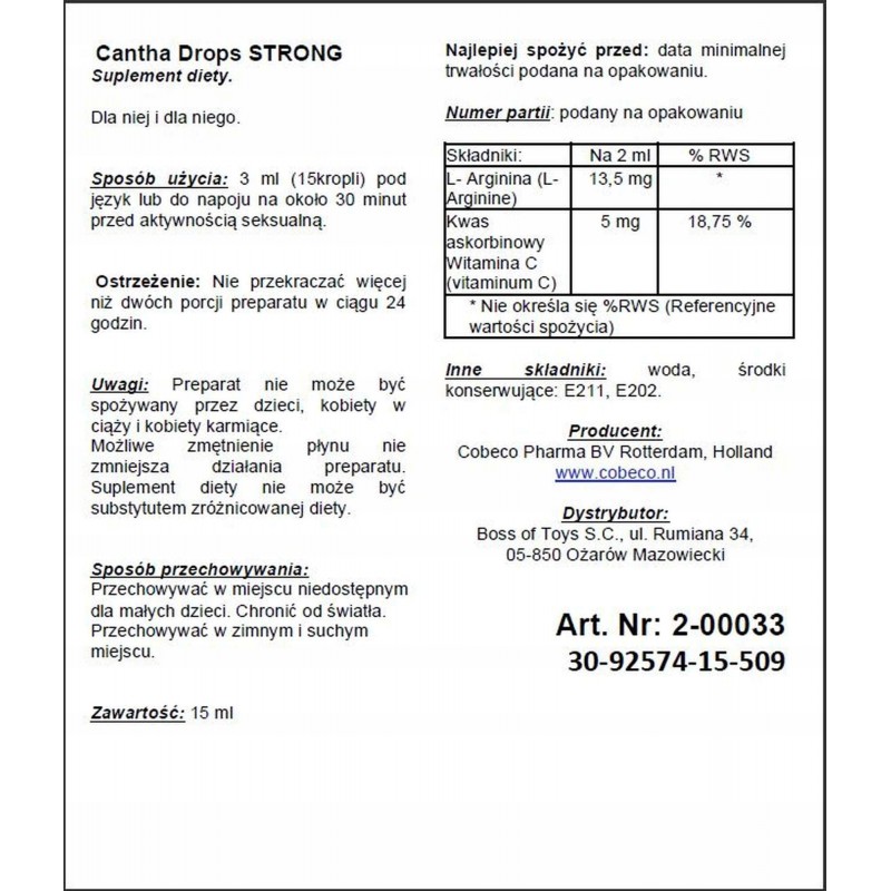 Дієтична добавка Cantha Drops Strong