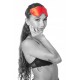 Сатинова пов'язка на очі червона з подвійною гумкою та піною Amor