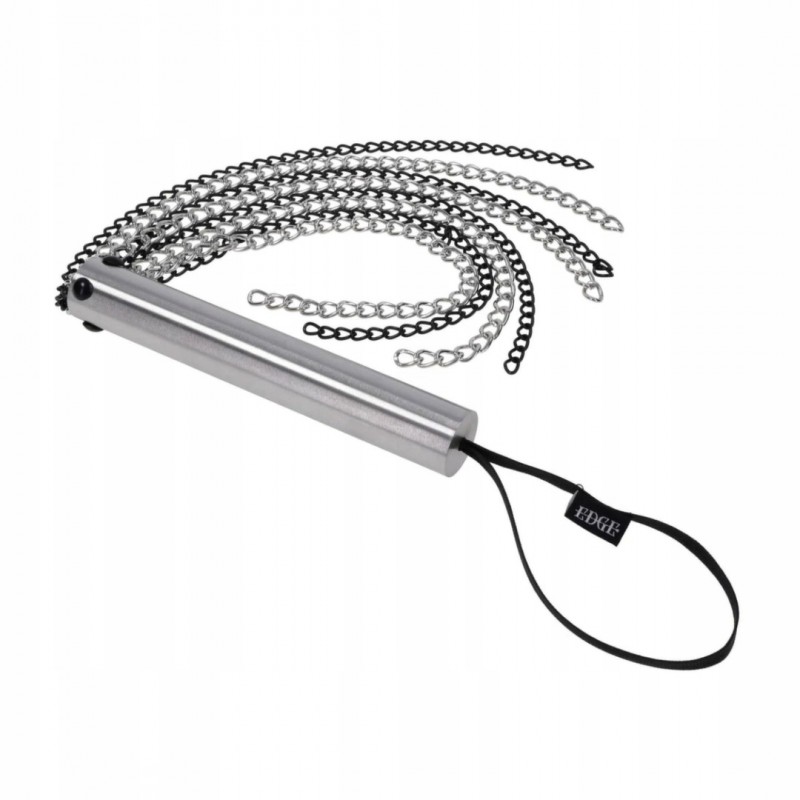 Sportsheets Edge Chain Flogger Чорний - міцний батіг з металевими ланцюгами