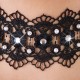Біжутерія Cottelli Accessories чорна, вишита перлинами, 36 см