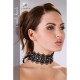 Біжутерія Cottelli Accessories чорна, вишита перлинами, 36 см