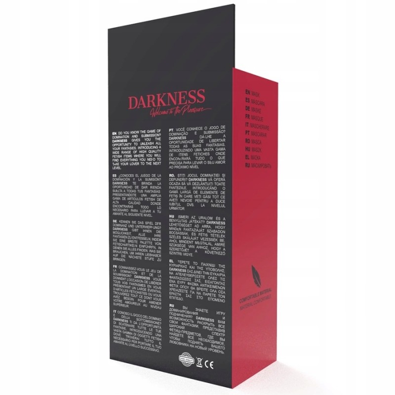 Проста сатинова маска для сну Darkness Червона Регульована