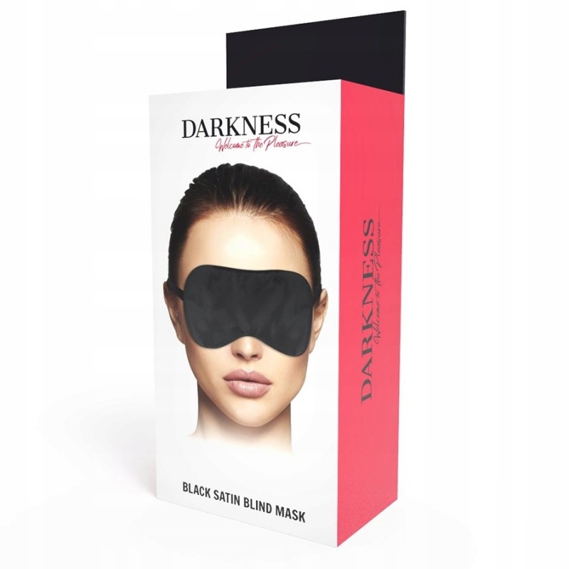 Маска Darkness Basic Black - сатинова, регульована пов'язка на очі