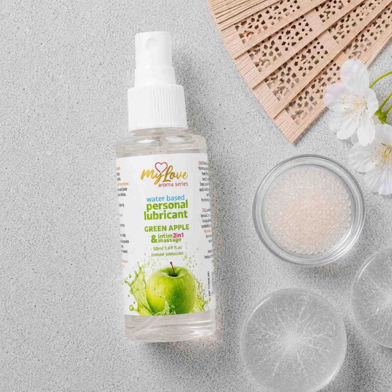 MyLove Aroma Series Інтимний та масажний гель 2в1 Зелене яблуко 50 мл