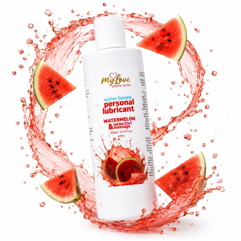 Водна лубрикант 2в1 інтимний гель та масажний з ароматом кавуна MyLove Aroma 300 мл