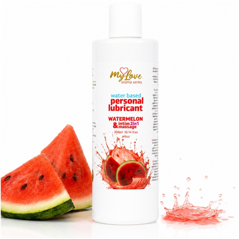 Водна лубрикант 2в1 інтимний гель та масажний з ароматом кавуна MyLove Aroma 300 мл