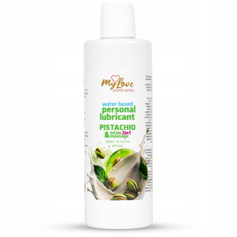 Водна лубрикант 2в1 інтимний гель та масажний фісташка MyLove Aroma 300 мл