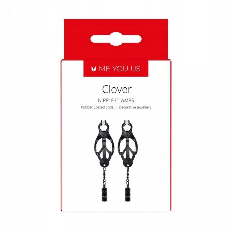 Затискачі для сосків Me You Us Clover, чорні