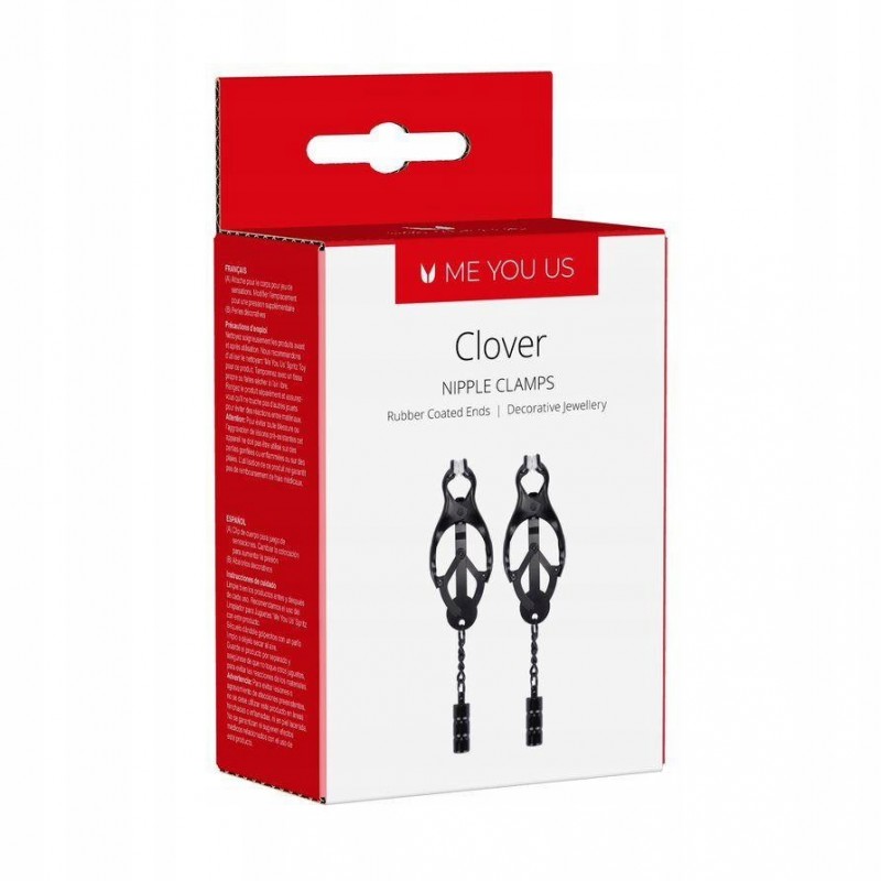 Затискачі для сосків Me You Us Clover, чорні