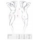Комплект білизни MIRELLA з відкритим бюстгальтером чорний S/M - Casmir