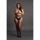 КОЛГОТКИ-СІТКА З ОТВОРАМИ ТА ПАСОМ ДЛЯ ПАНЧОК ЖІНОЧА БІЛИЗНА PLUS SIZE