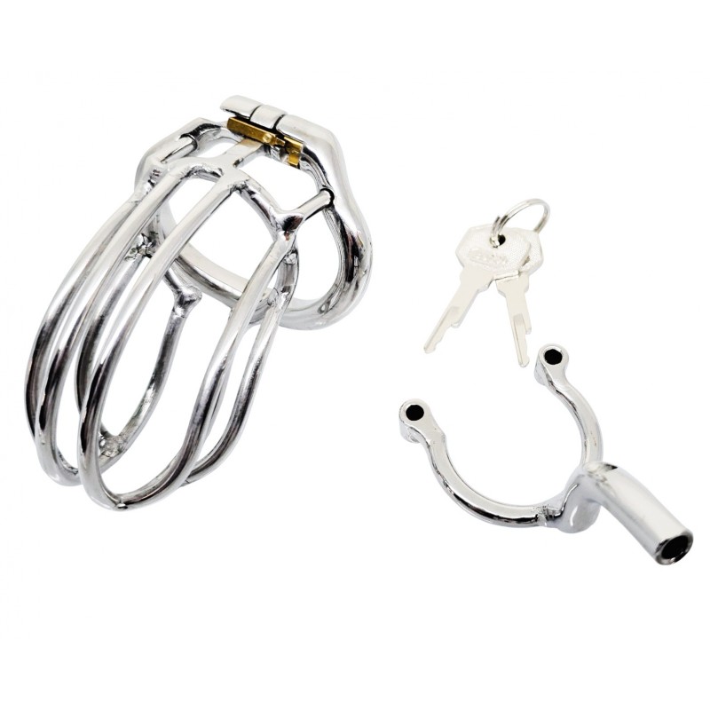 Замкнений&Horny Великий пояс цнотливості Chastity сталевий, кільце на шарнірі приблизно 40 мм