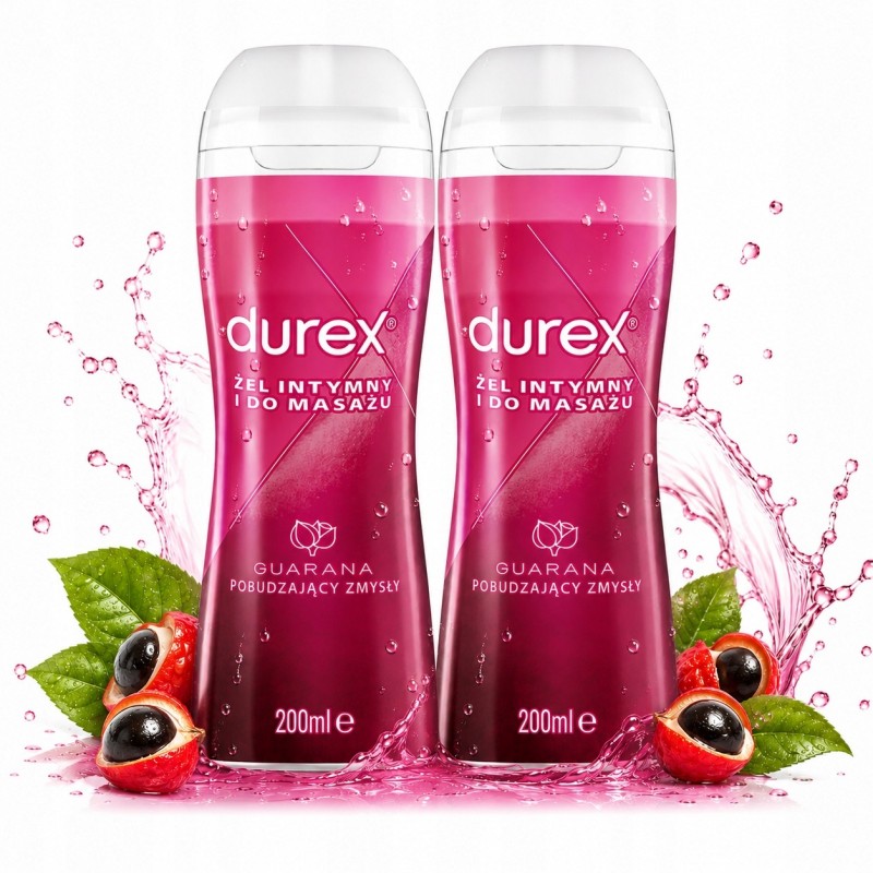Набір гелів DUREX ALOE GUARANA YLANG зволожуючі для масажу сексу 6 x 200 мл