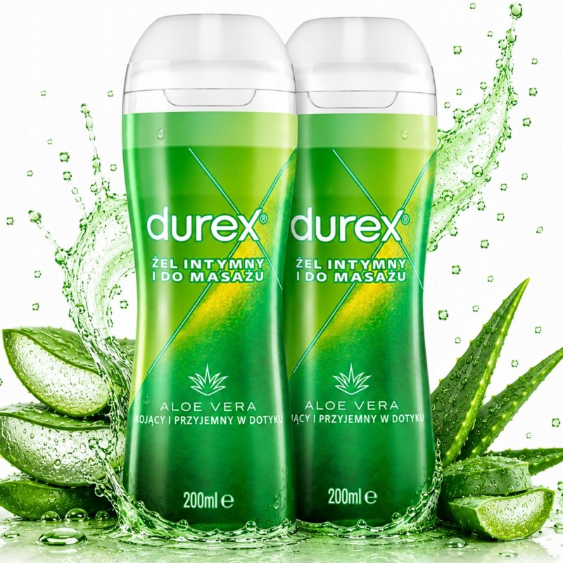 Набір гелів DUREX ALOE GUARANA YLANG зволожуючі для масажу сексу 6 x 200 мл