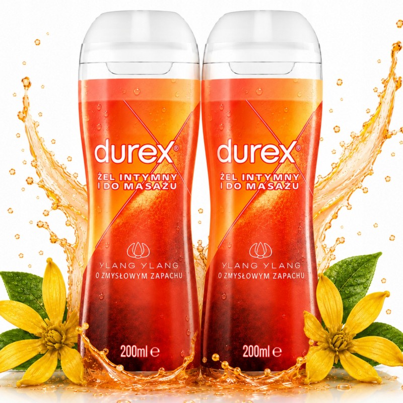 Набір гелів DUREX ALOE GUARANA YLANG зволожуючі для масажу сексу 6 x 200 мл