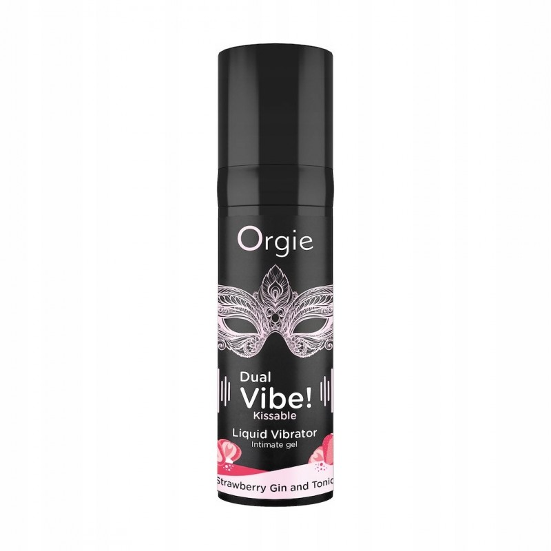Інтимний гель Kissable Liquid Vibrator з ефектом поколювання та пульсації, смак джин-тонік