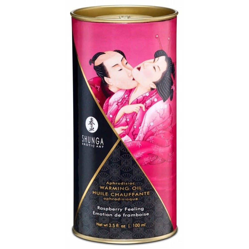 Масажна олія Intimate Kisses Малинова 100мл Shunga