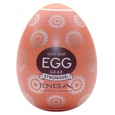 Одноразовий мастурбатор яйце Tenga Egg Gear з зубчастою стимуляцією, TPE