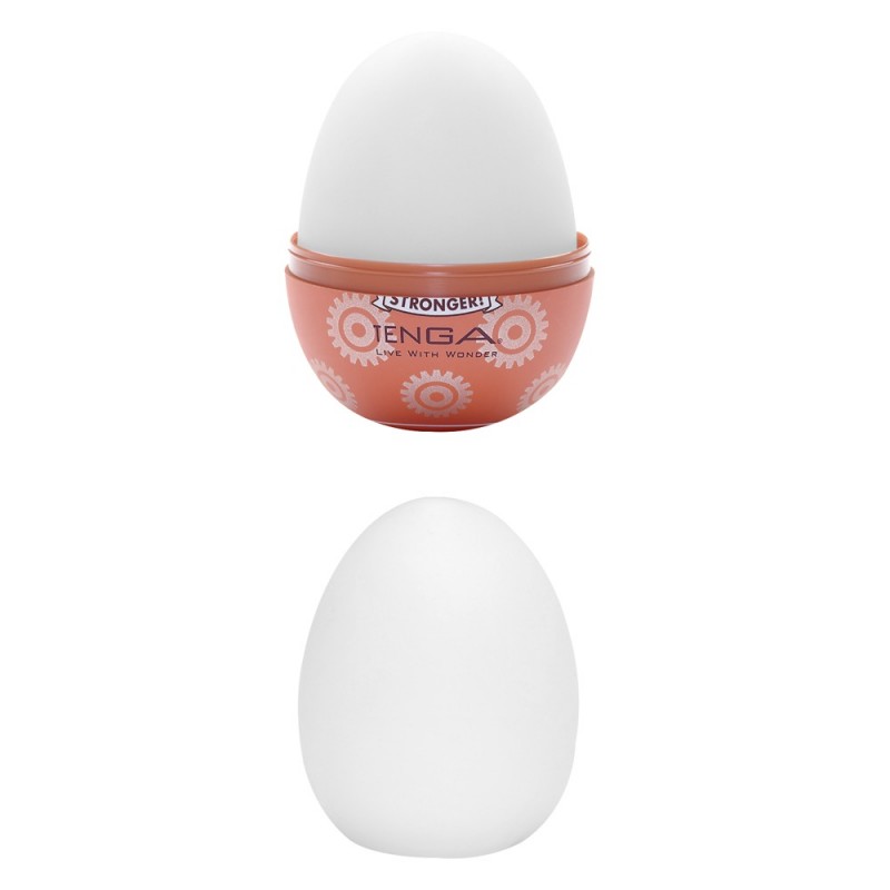 Одноразовий мастурбатор яйце Tenga Egg Gear з зубчастою стимуляцією, TPE