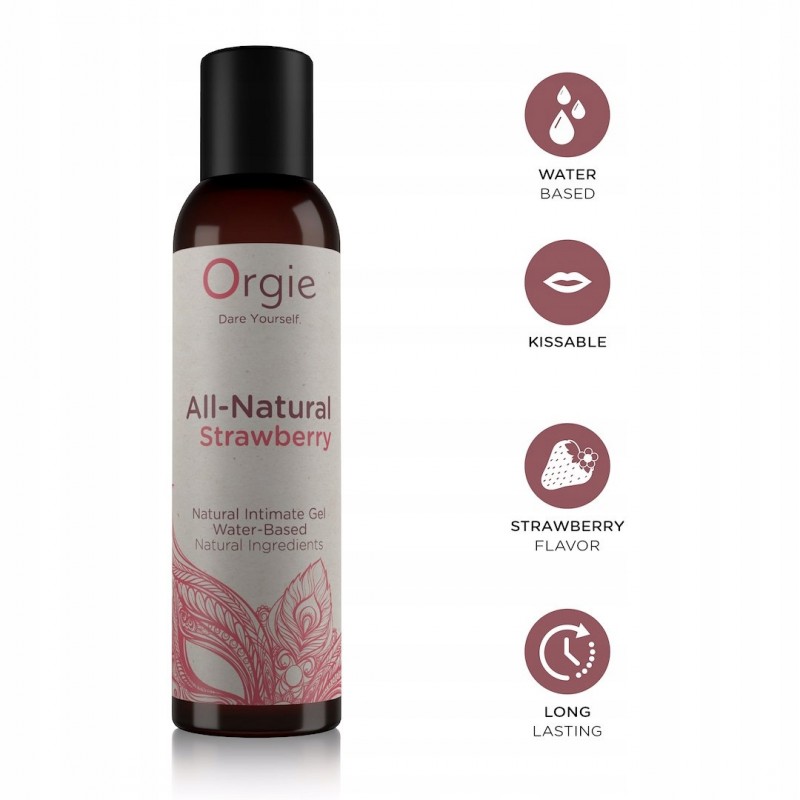 Лубрикант на водній основі зі смаком полуниці 150 мл натуральний інтимний гель