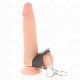 Металеве анатомічне кільце KINK 4 см з ланцюжком і шкіряним ремінцем