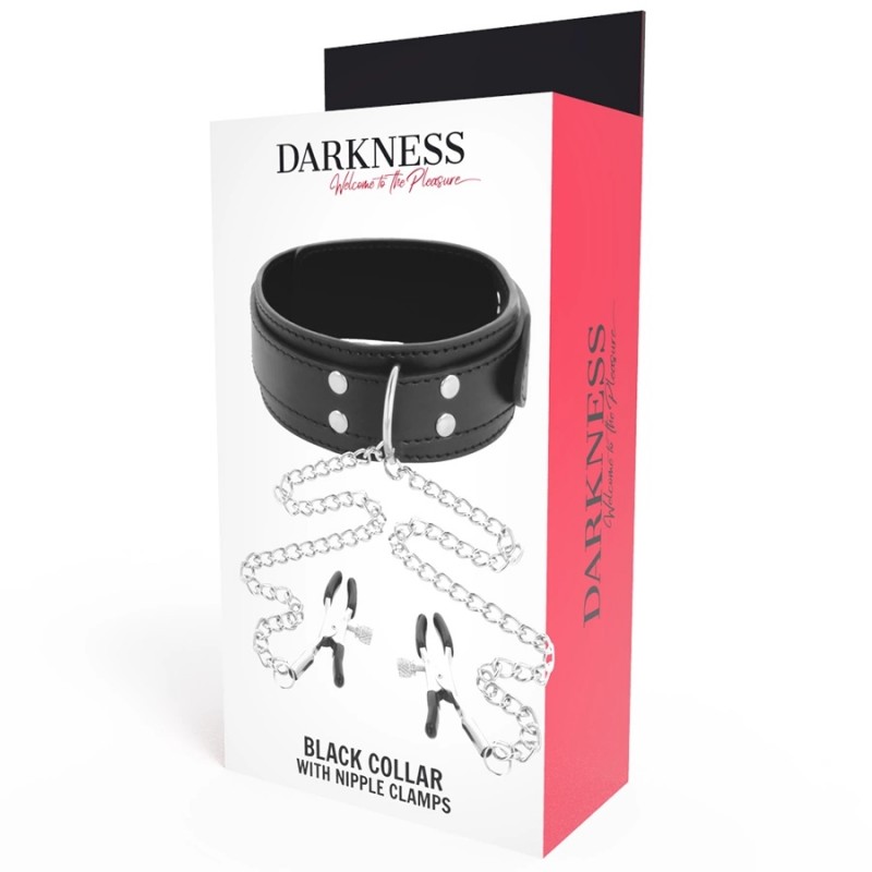 Нашийник Darkness з регульованими кліпсами, чорний, універсальний