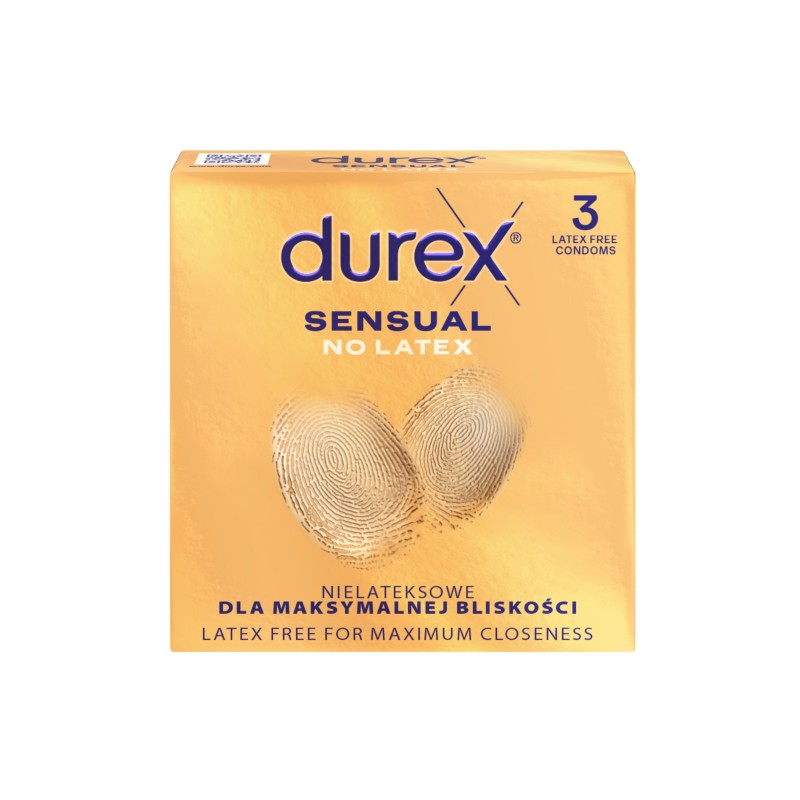 Презервативи DUREX SENSUAL NO LATEX тонкі real feel без латексу 3 шт.